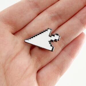 Classic Computer Mouse Button Soft Enamel Pin, Y2K, 2000s